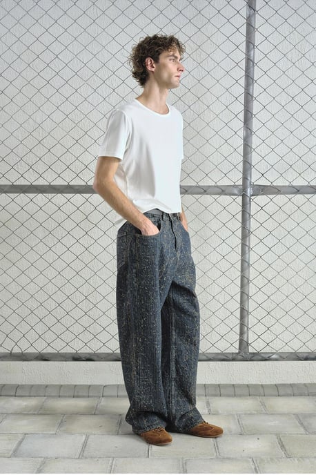 Baggy Fit Strukturierte Denim Jeans - Image 2