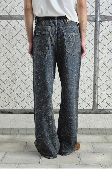 Baggy Fit Strukturierte Denim Jeans - Image 3