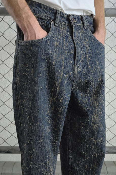 Baggy Fit Strukturierte Denim Jeans - Image 6