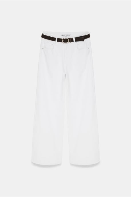 Hoch Taillenweite Bein Baumwoll-Denim-Jeans - Image 5