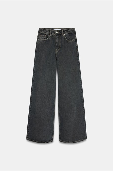 Hochtaillierte weit geschnittene Baumwoll-Jeans - Image 4