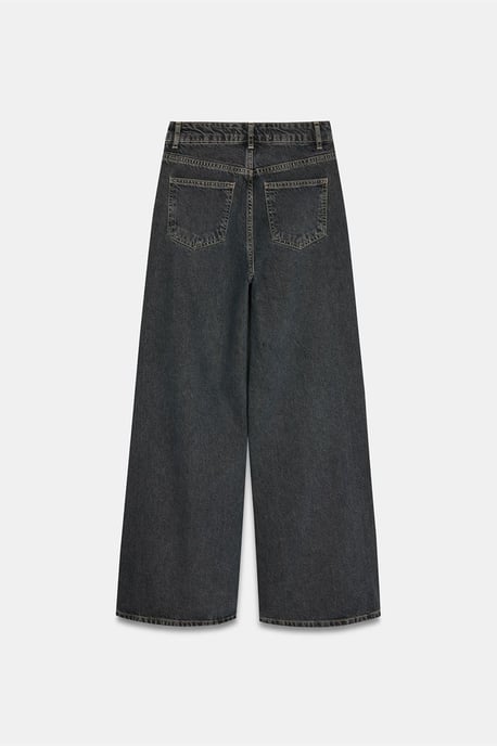 Hochtaillierte weit geschnittene Baumwoll-Jeans - Image 5