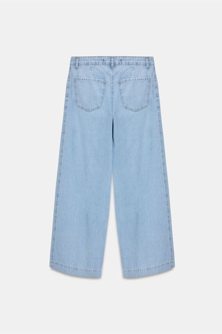 Hochtaillierte weit geschnittene Baumwoll-Jeans - Image 6