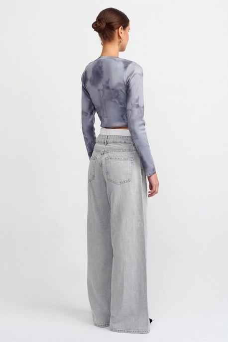 Hochtaillierte Weite Denim-Jeans aus Baumwolle - Image 2