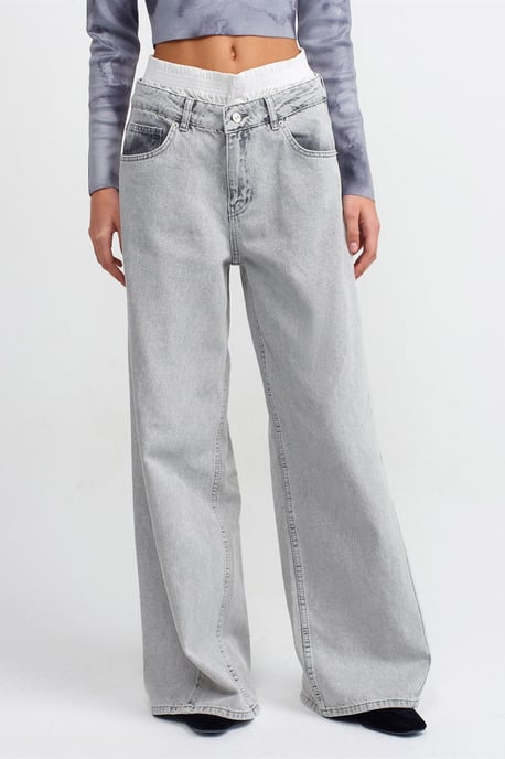 Hochtaillierte Weite Denim-Jeans aus Baumwolle - Image 3
