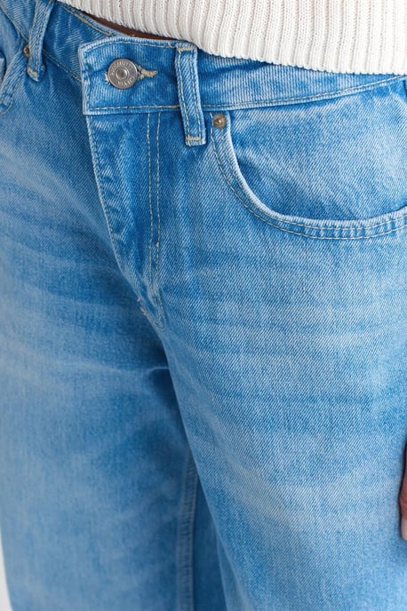 Hochtaillierte weite Baumwoll-Denim-Jeans - Image 4