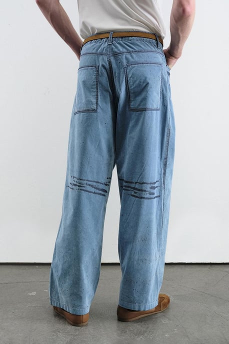 Abstract Weite Beinform Denim Jeans - Image 6