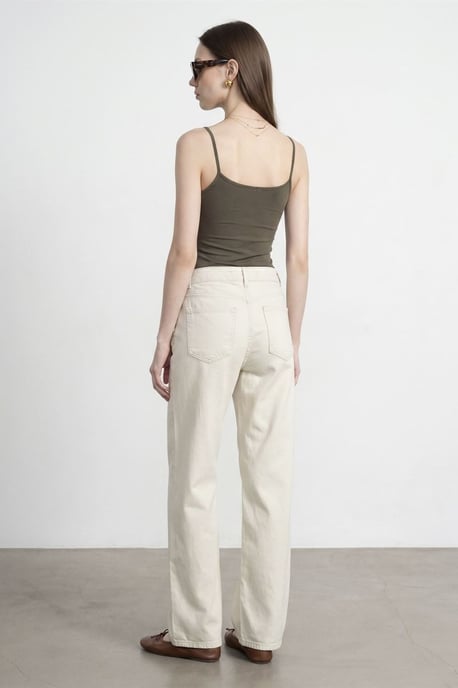 Hochtaillierte weite Denim-Jeans - Image 2