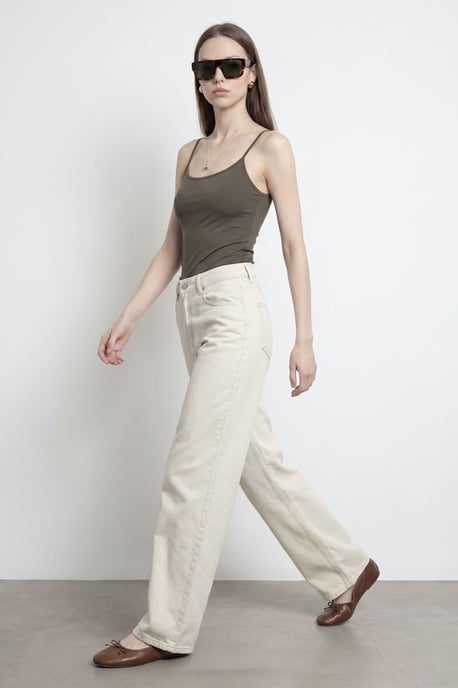 Hochtaillierte weite Denim-Jeans - Image 4