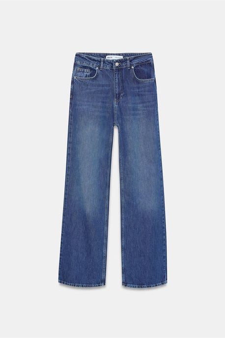 Hochtaillierte weite Denim-Jeans - Image 5
