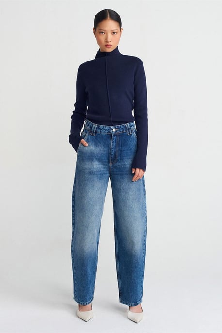 Hochtaillierte Ballon-Weite Jeans - Image 1