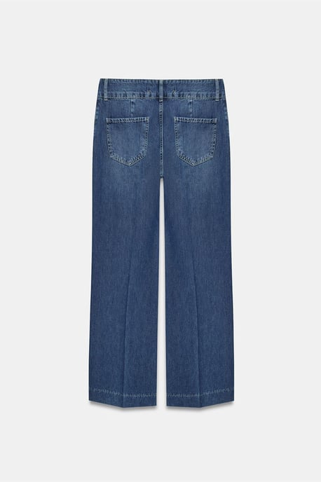 Hoch Taillenweite Bein Baumwoll-Denim-Jeans - Image 6