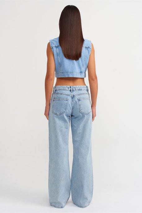 Damen Hochbundige Schlagjeans - Image 2