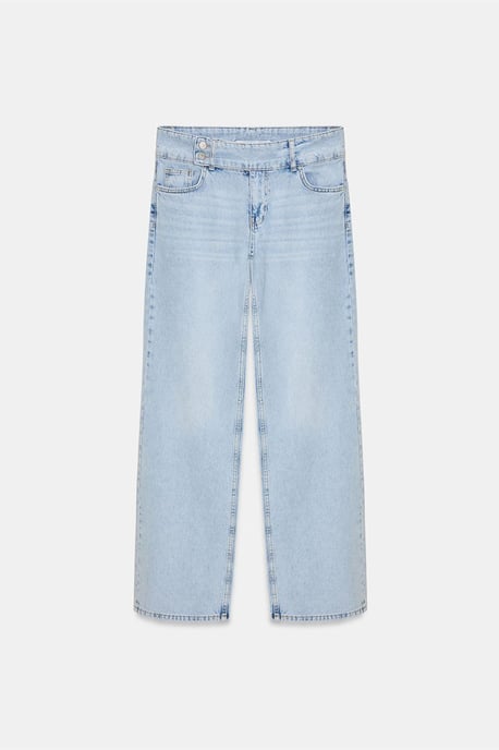 Dilvin Hüfthohe Wide‑Leg-Jeans aus Baumwoll-Denim - Hellblau - Image 5