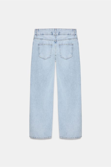 Dilvin Hüfthohe Wide‑Leg-Jeans aus Baumwoll-Denim - Hellblau - Image 6