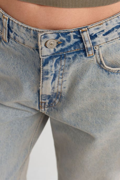 Hochtaillierte weite Baumwoll-Denim-Jeans - Image 4