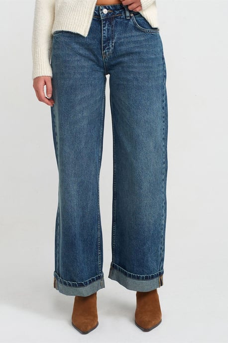 Damen Hochbundige Schlagjeans - Image 4