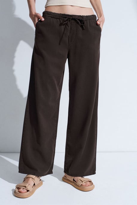 Hochtaillierte weite Denim-Jeans - Image 3