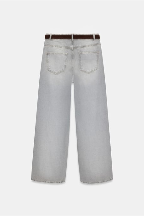 Hoch Taillenweite Bein Baumwoll-Denim-Jeans - Image 6