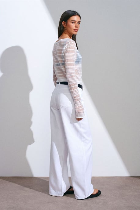 Hochtaillierte Weitbein-Denimjeans - Image 2