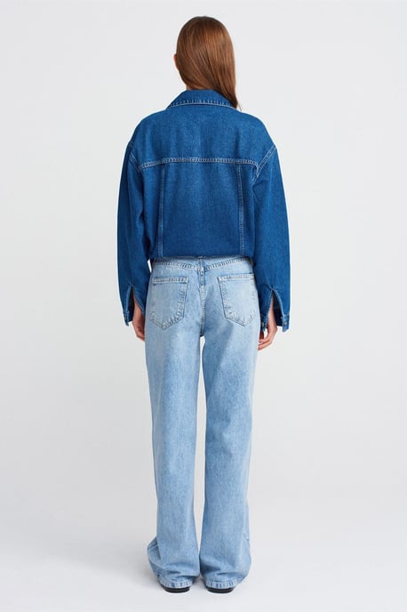 Hochtaillierte Wide-Leg Denim-Jeans - Image 2