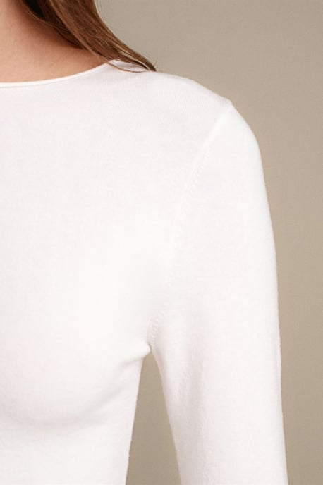 Damen Rippstrick Bootneck Slim-Fit Pullover - Image 4