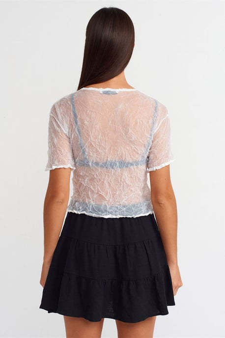 Damen Pullover mit Rundhals und kurzen Ärmeln - Image 2