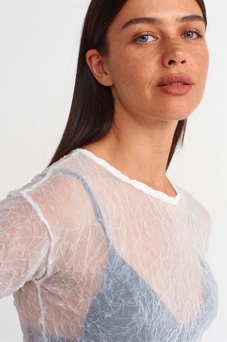 Damen Pullover mit Rundhals und kurzen Ärmeln - Image 3