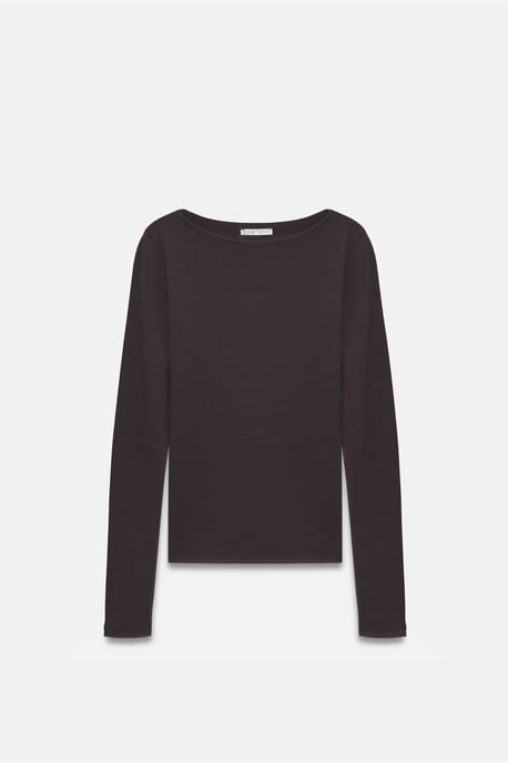 Damen Rippstrick Boot Neck Slim-Fit Pullover - Image 6