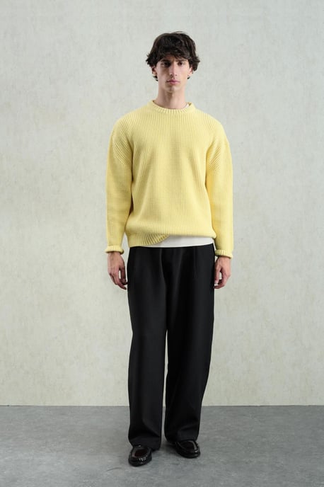 Dicker Rippstrick-Pullover mit Rundhalsausschnitt - Image 1