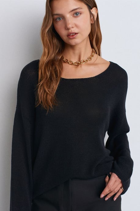 Damen Rippenstrickpullover mit Bootsausschnitt - Image 5