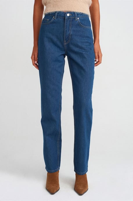Hochtaillierte gerade Jeans aus Baumwolle - Image 3