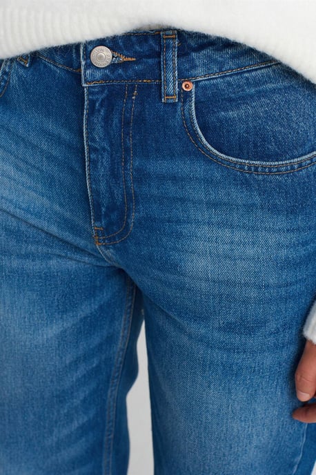Hochgeschnittene Gerade Baumwolljeans - Image 4