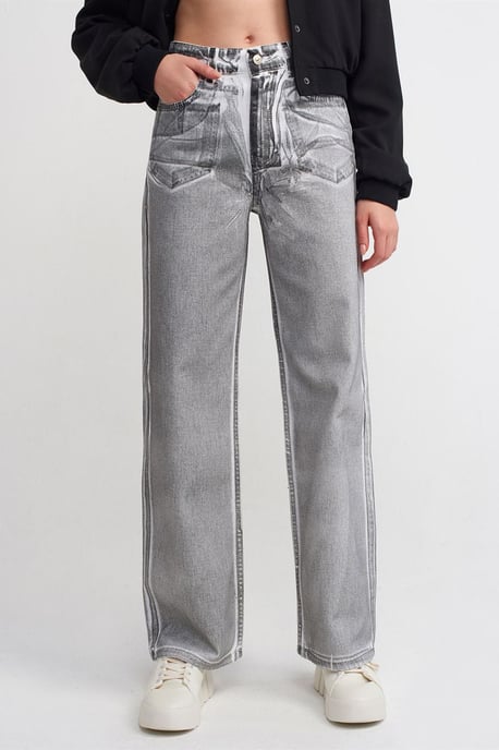 HochTaillierte Gerade Jeans - Image 3