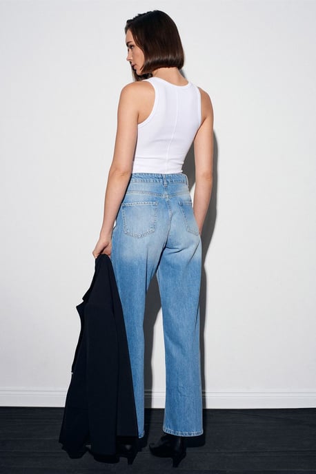 Damen High-Waist Straight Leg Jeans - Image 1