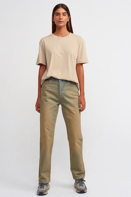 Jeans aus Baumwoll-Denim mit geradem Bein und mittlerer Taille - Image 1