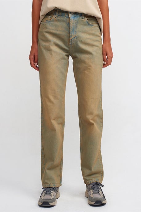 Jeans aus Baumwoll-Denim mit geradem Bein und mittlerer Taille - Image 3