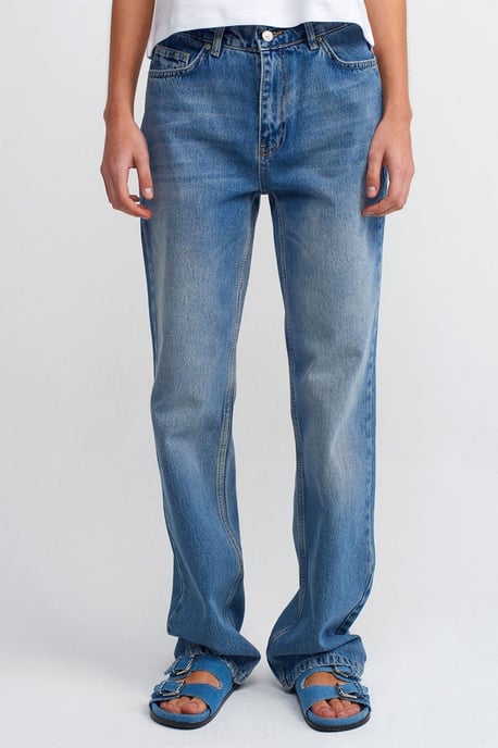 Hochtaillierte gerade Jeans aus Baumwolle - Image 3