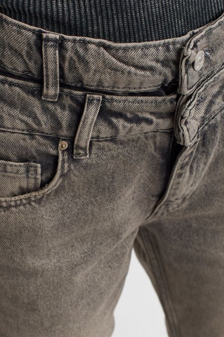 Hochtaillierte gerade Baumwoll-Denim-Jeans - Image 4