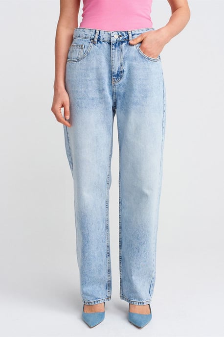 Hochtaillierte Straight-Leg Mom Jeans - Image 4