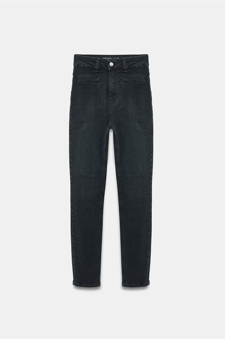 Hochtaillierte Skinny Jeans - Image 6
