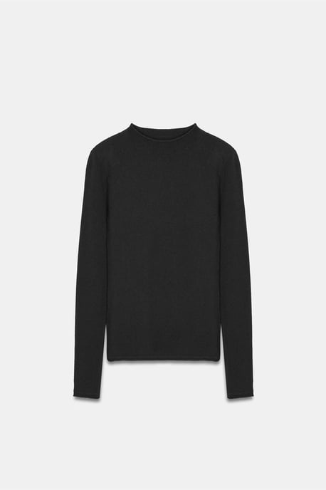 Damen Slim-Fit Ripp-Halbkragenpullover - Image 4