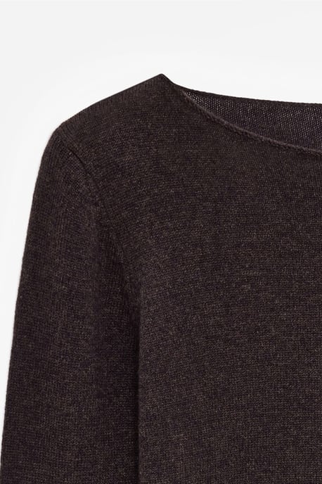 Kaschmir-Rippboot-Ausschnitt-Pullover - Image 6