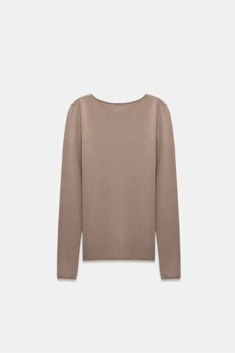 Damen Rippstrick Bootneck Slim-Fit Pullover - Image 2