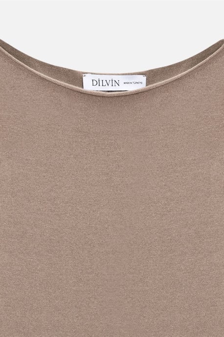 Damen Rippstrick Bootneck Slim-Fit Pullover - Image 3