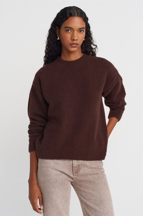 Damen Pullover mit geripptem Rundhalsausschnitt - Image 1