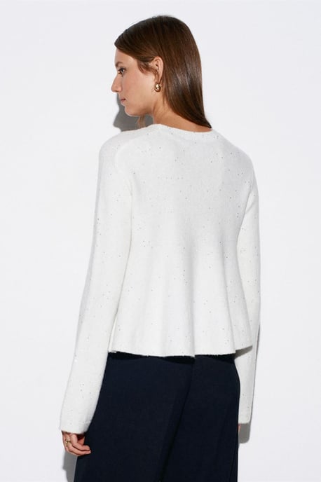 Frauen Sweatshirt mit Rüschensaum und Rundhalsausschnitt - Image 2