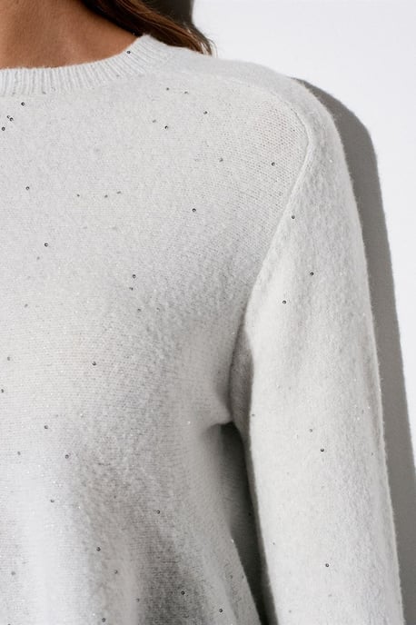 Frauen Sweatshirt mit Rüschensaum und Rundhalsausschnitt - Image 4