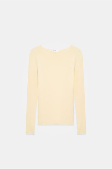 Damen Rippstrick Boot-Ausschnitt Slim-Fit Pullover - Image 4