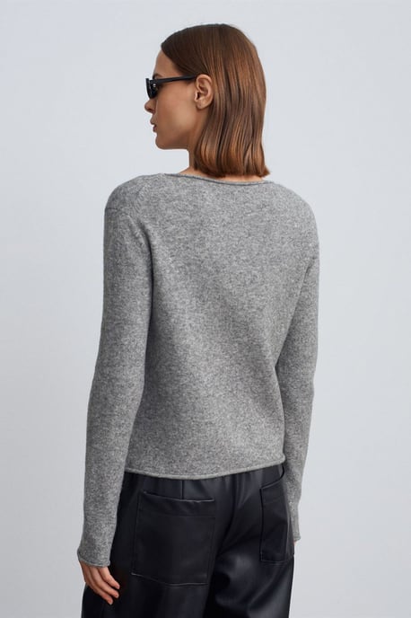 Damen Boot-Ausschnitt Rippstrickpullover - Image 2